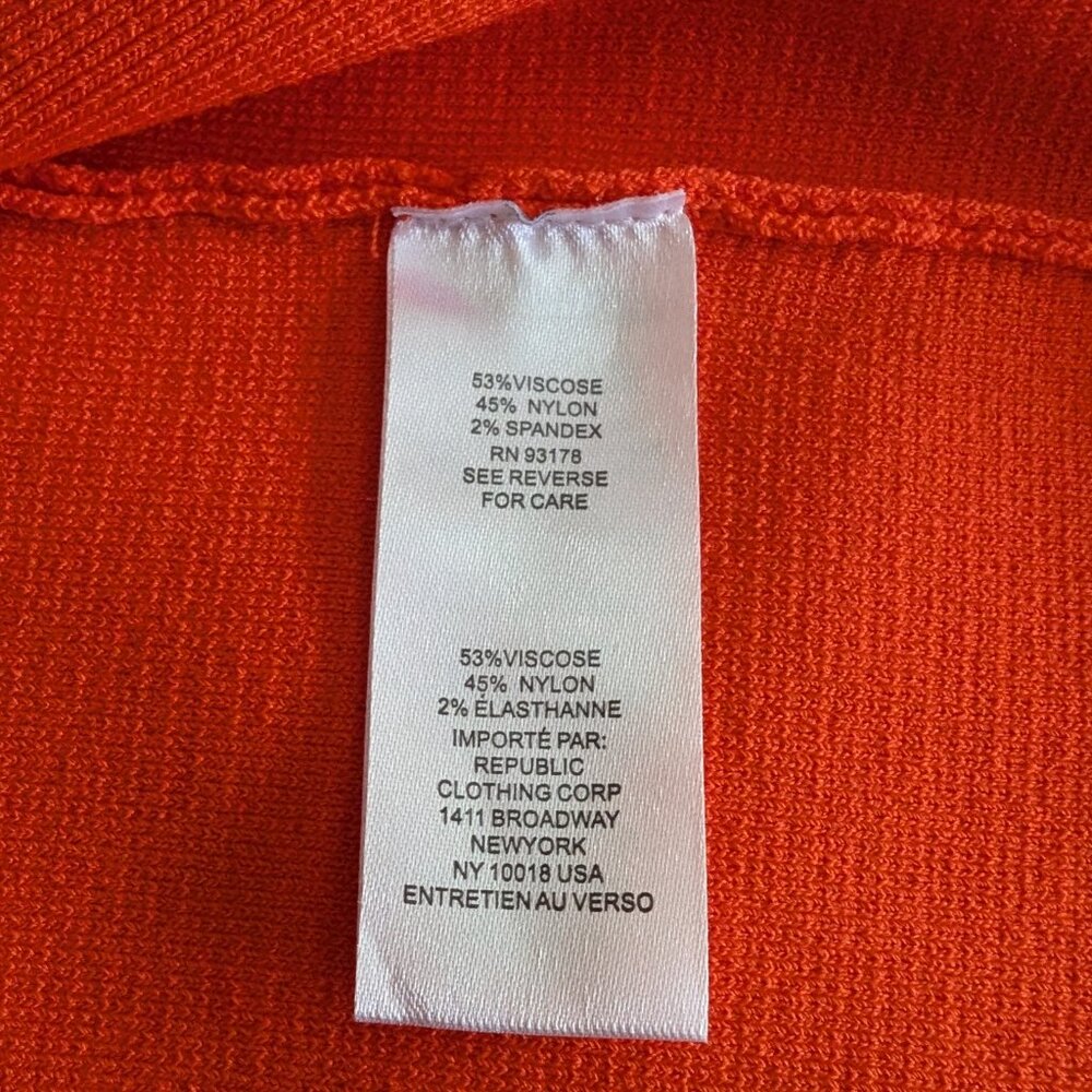 House of Harlow Womens Scoop Neck Sleeveless Knit Shift Dress Large Orange NWT - Picture 8 of 8